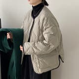 韓国ファッション オフィスバイカラー切替ノーカラー ダイヤ柄コート | 17kg | 詳細画像9