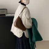韓国ファッション オフィスバイカラー切替ノーカラー ダイヤ柄コート | 17kg | 詳細画像12