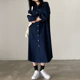 【SHOPLIST限定】春秋の定番アイテム。デニムワンピース(同色ベルト付き) | 17kg | 詳細画像12 