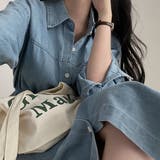 【SHOPLIST限定】春秋の定番アイテム。デニムワンピース(同色ベルト付き) | 17kg | 詳細画像20 