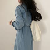 【SHOPLIST限定】春秋の定番アイテム。デニムワンピース(同色ベルト付き) | 17kg | 詳細画像22 