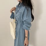 【SHOPLIST限定】春秋の定番アイテム。デニムワンピース(同色ベルト付き) | 17kg | 詳細画像27 