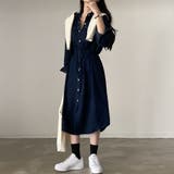 【SHOPLIST限定】春秋の定番アイテム。デニムワンピース(同色ベルト付き) | 17kg | 詳細画像32 
