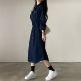 【SHOPLIST限定】春秋の定番アイテム。デニムワンピース(同色ベルト付き) | 17kg | 詳細画像9 