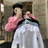 【SHOPLIST限定】コーデしやすいシャーリングの長袖シャツブラウス | 17kg | 詳細画像1 