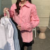 【SHOPLIST限定】コーデしやすいシャーリングの長袖シャツブラウス | 17kg | 詳細画像9 