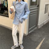 【SHOPLIST限定】コーデしやすいシャーリングの長袖シャツブラウス | 17kg | 詳細画像15 