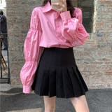 ピンク | 【SHOPLIST限定】コーデしやすいシャーリングの長袖シャツブラウス | 17kg