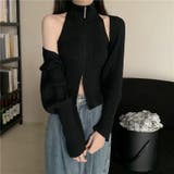 【SHOPLIST限定】ジップアップニットベスト+カーディガン2点セット | 17kg | 詳細画像14