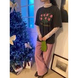明るく軽やかな春の装いをお楽しみ！花柄プリントのルーズな半袖Tシャツ | 17kg | 詳細画像4 