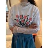 明るく軽やかな春の装いをお楽しみ！花柄プリントのルーズな半袖Tシャツ | 17kg | 詳細画像7 