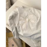 【SHOPLIST限定】韓国風のシンプルで可愛らしい。リボン刺繍パーカー | 17kg | 詳細画像2 