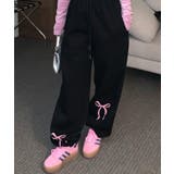 【SHOPLIST限定】リボンライクに!プリント柄可愛らしいウエストロングパンツ | 17kg | 詳細画像12
