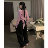 【SHOPLIST限定】リボンライクに!プリント柄可愛らしいウエストロングパンツ | 17kg | 詳細画像14