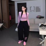 【SHOPLIST限定】リボンライクに!プリント柄可愛らしいウエストロングパンツ | 17kg | 詳細画像25