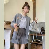 若者のカレッジスタイル!グレーカーディガン＆シャツ＆スカート | 17kg | 詳細画像14 