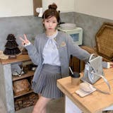 若者のカレッジスタイル!グレーカーディガン＆シャツ＆スカート | 17kg | 詳細画像17 