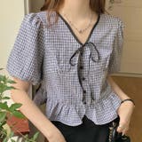 【SHOPLIST限定】チェック柄のVネックショートスリーブシャツ | 17kg | 詳細画像13