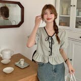 【SHOPLIST限定】チェック柄のVネックショートスリーブシャツ | 17kg | 詳細画像3