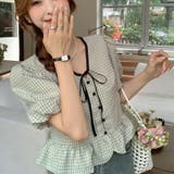 【SHOPLIST限定】チェック柄のVネックショートスリーブシャツ | 17kg | 詳細画像6
