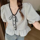【SHOPLIST限定】チェック柄のVネックショートスリーブシャツ | 17kg | 詳細画像8