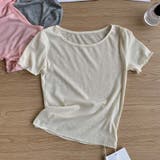 清潔感あふれる！無地の上品な丸首ニット+リボン柄キャミソールの2点セット | 17kg | 詳細画像5 