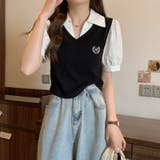若者のカレッジスタイル!レヤードポロカラー半袖Tシャツ | 17kg | 詳細画像2 