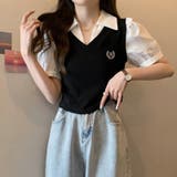 若者のカレッジスタイル!レヤードポロカラー半袖Tシャツ | 17kg | 詳細画像3 