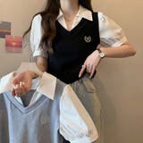 若者のカレッジスタイル!レヤードポロカラー半袖Tシャツ | 17kg | 詳細画像7 