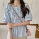 【SHOPLIST限定】夏の大きいサイズ半袖シャツ 丸首パフスリーブ | 17kg | 詳細画像14 