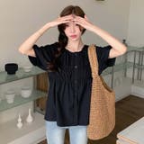 【SHOPLIST限定】夏の大きいサイズ半袖シャツ 丸首パフスリーブ | 17kg | 詳細画像20 