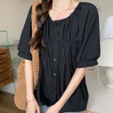 【SHOPLIST限定】夏の大きいサイズ半袖シャツ 丸首パフスリーブ | 17kg | 詳細画像23 