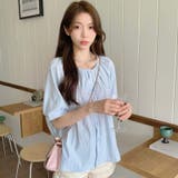 【SHOPLIST限定】夏の大きいサイズ半袖シャツ 丸首パフスリーブ | 17kg | 詳細画像29 