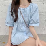 【SHOPLIST限定】夏の大きいサイズ半袖シャツ 丸首パフスリーブ | 17kg | 詳細画像37 