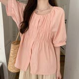 【SHOPLIST限定】夏の大きいサイズ半袖シャツ 丸首パフスリーブ | 17kg | 詳細画像41 