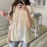 【SHOPLIST限定】夏の大きいサイズ半袖シャツ 丸首パフスリーブ | 17kg | 詳細画像6 