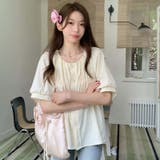 【SHOPLIST限定】夏の大きいサイズ半袖シャツ 丸首パフスリーブ | 17kg | 詳細画像7 