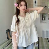 【SHOPLIST限定】夏の大きいサイズ半袖シャツ 丸首パフスリーブ | 17kg | 詳細画像8 