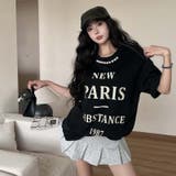 かっこいくて!レター植毛プリントパールルーズミドル丈半袖Tシャツ | 17kg | 詳細画像14 