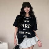 かっこいくて!レター植毛プリントパールルーズミドル丈半袖Tシャツ | 17kg | 詳細画像15 