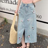 【SHOPLIST限定】独自の雰囲気を演出。刺繍デニムスカート。ラインストーン装… | 17kg | 詳細画像10 