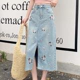 【SHOPLIST限定】独自の雰囲気を演出。刺繍デニムスカート。ラインストーン装… | 17kg | 詳細画像11 