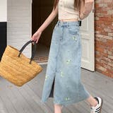 【SHOPLIST限定】独自の雰囲気を演出。刺繍デニムスカート。ラインストーン装… | 17kg | 詳細画像13 