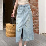 【SHOPLIST限定】独自の雰囲気を演出。刺繍デニムスカート。ラインストーン装… | 17kg | 詳細画像19 