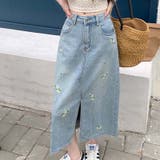 【SHOPLIST限定】独自の雰囲気を演出。刺繍デニムスカート。ラインストーン装… | 17kg | 詳細画像20 