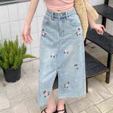 【SHOPLIST限定】独自の雰囲気を演出。刺繍デニムスカート。ラインストーン装… | 17kg | 詳細画像5 