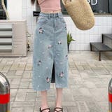 【SHOPLIST限定】独自の雰囲気を演出。刺繍デニムスカート。ラインストーン装… | 17kg | 詳細画像6 