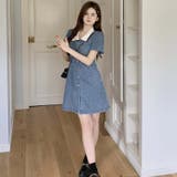 韓国ファッションの夏定番。ボタン留めとポロ襟のデニムワンピース | 17kg | 詳細画像8 