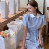 韓国ファッションの甘美な。ドール襟シャツ+ハーフスカートの2点セット | 17kg | 詳細画像7