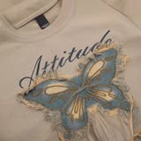 【SHOPLIST限定】アメカジ風のデニムパッチワーク刺繍蝶結び半袖Tシャツ | 17kg | 詳細画像10